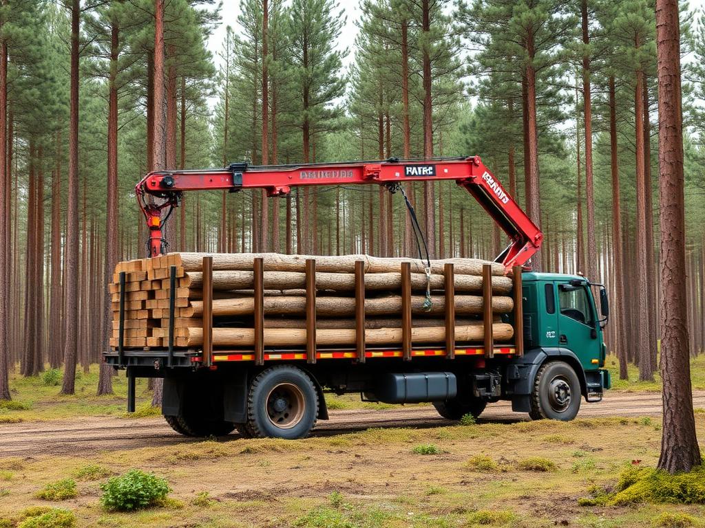 KTS Skogsvagn 11 ton med kran