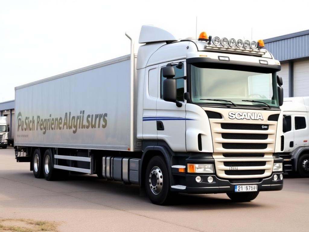 Scania P250 Skåpbil med släp